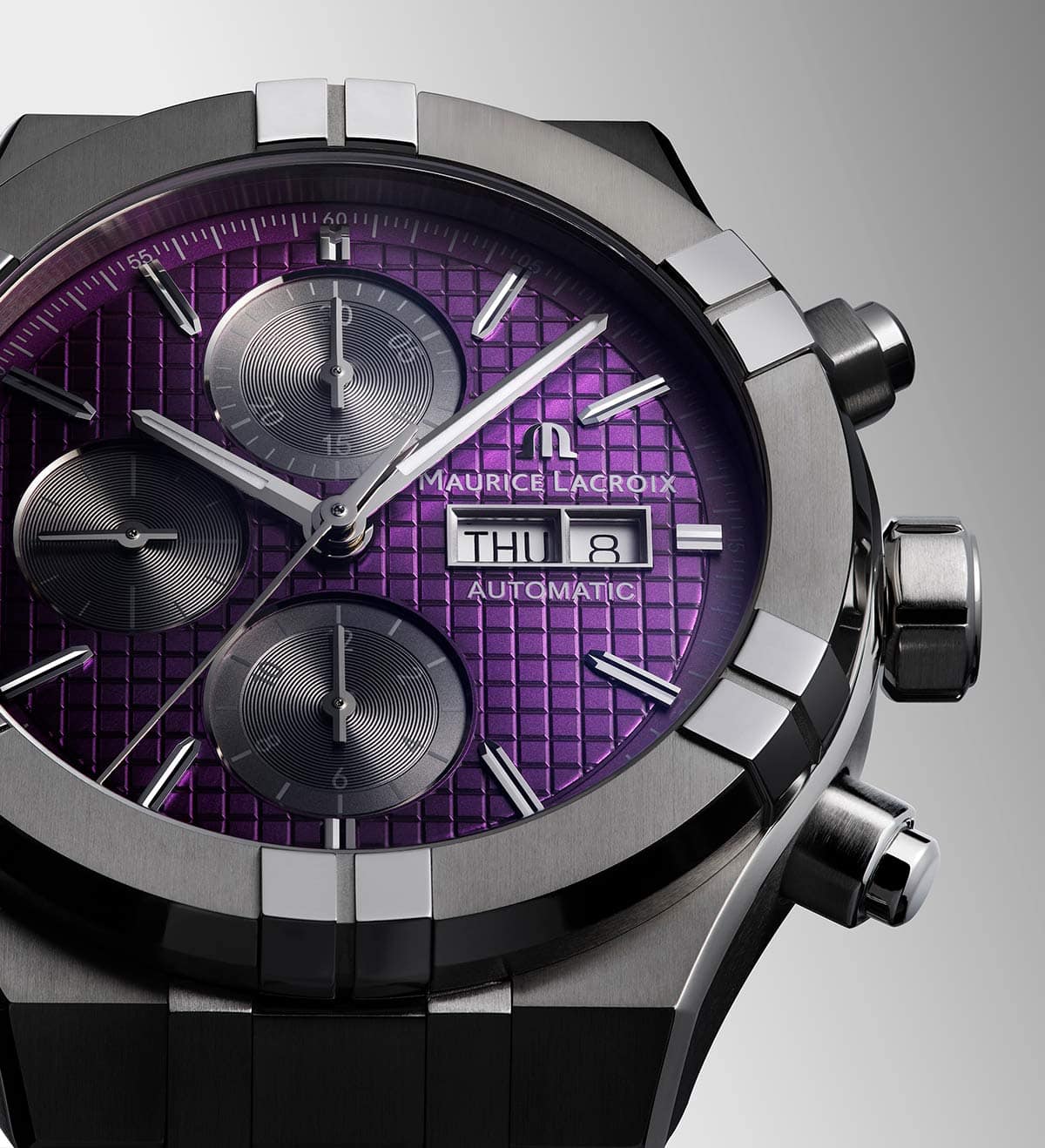 Maurice Lacroix Aikon Titanium Collection chrono purpurni